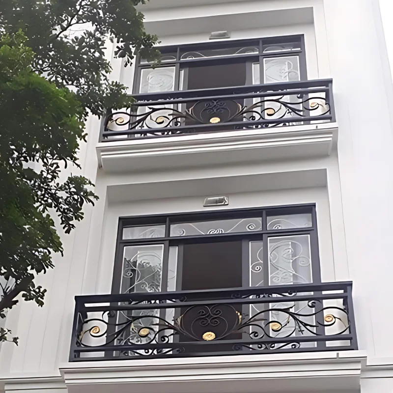 Wrought Iron Spindles Stairs Railing Indoor Simple  Wrought Iron Design  Elegant Balcony Balustrades & Handrails