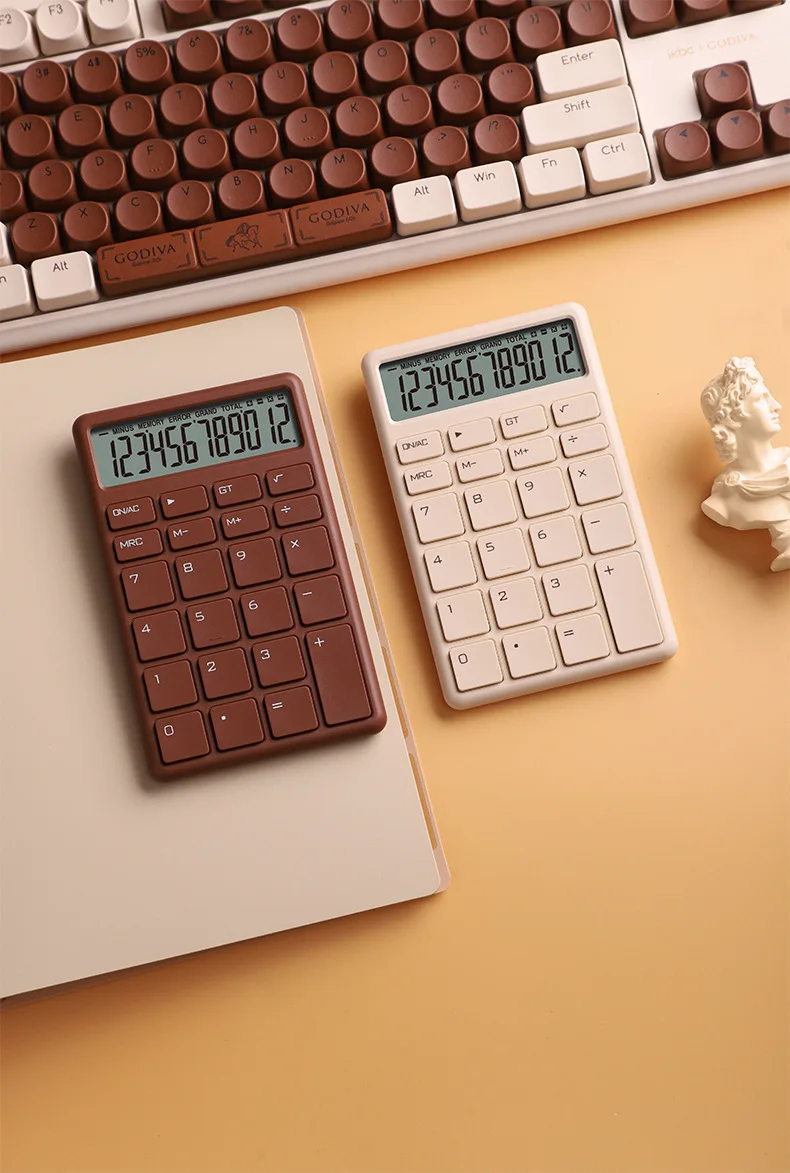 New Popularity 12 Digits Portable Calculator Simple Fashion Cute Compact Office Mini Business Office Scientific Calculator