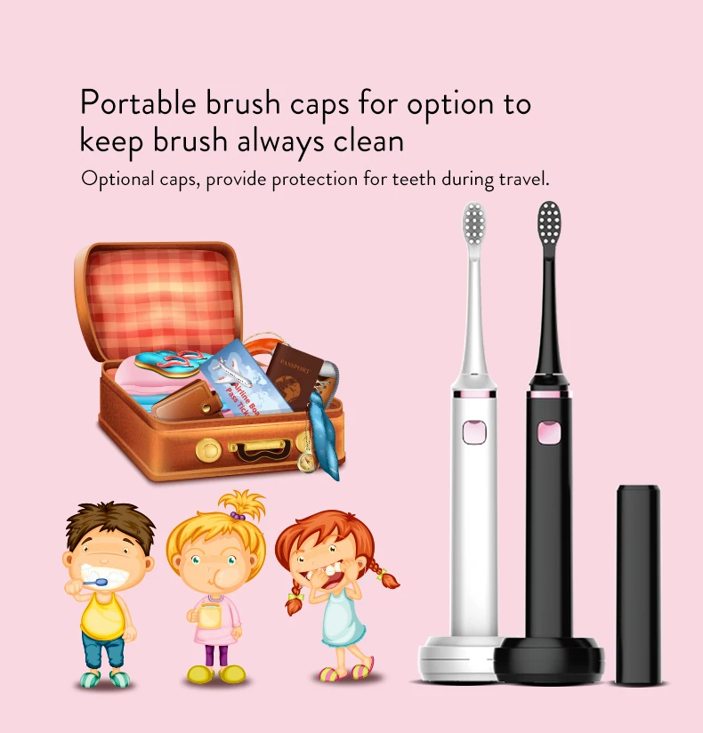 Free Shipping Children Electric Toothbrush Set Powerful Ultrasonic Sonic Electric Toothbrush For Your Kids