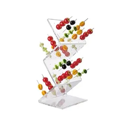 Vertical Acrylic Lollipop Display Rack Heat Bending Acrylic Cake Riser For Supermarket