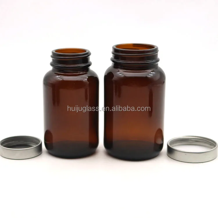Широкий рот 100CC 120cc таблеточная добавка стеклянная бутылка с внутренней резьбой 100 мл для здоровья