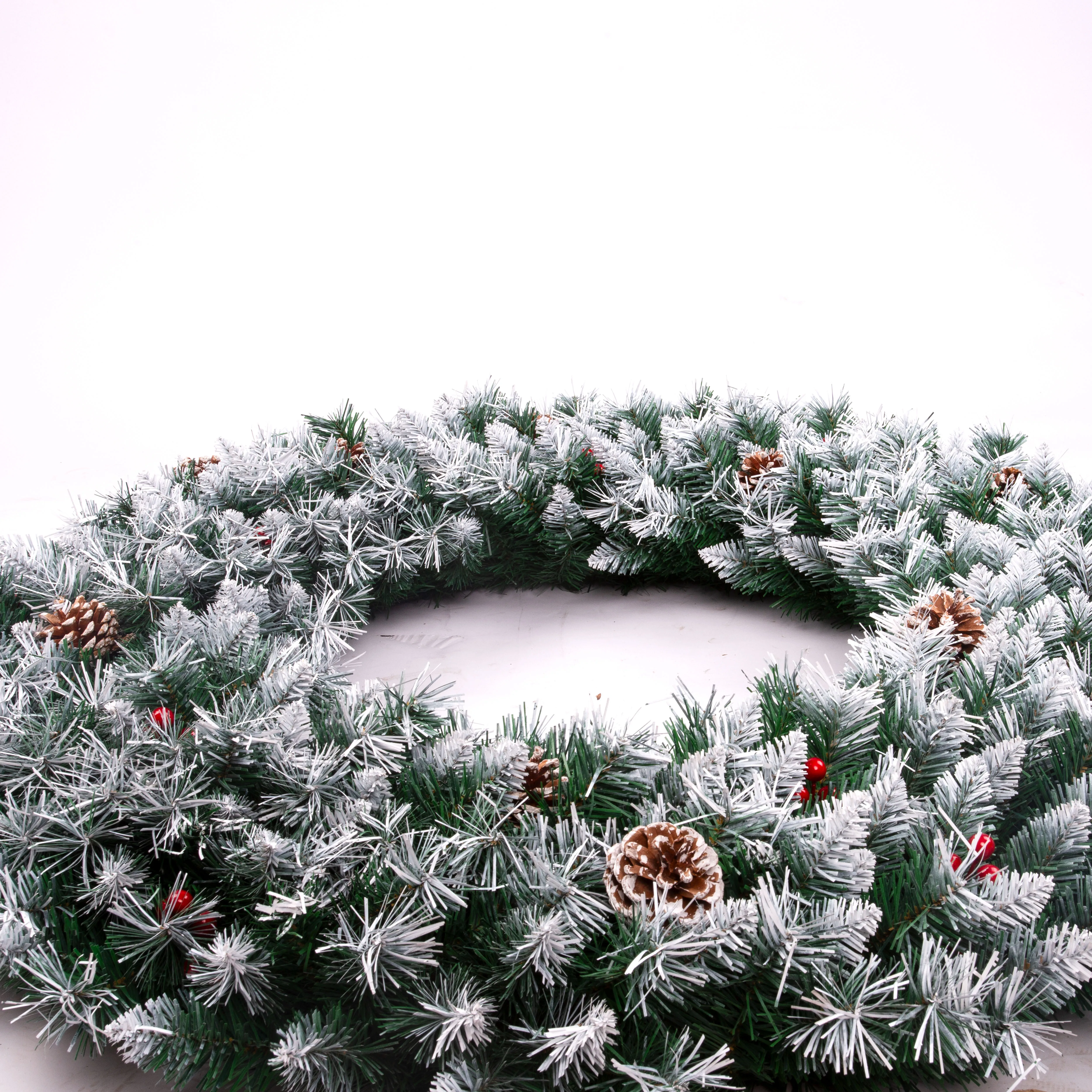 Рождественские венки большого размера 80 см 100 с сосновыми шишками красные ягоды рождественские украшения для наружного и внутреннего помещения
