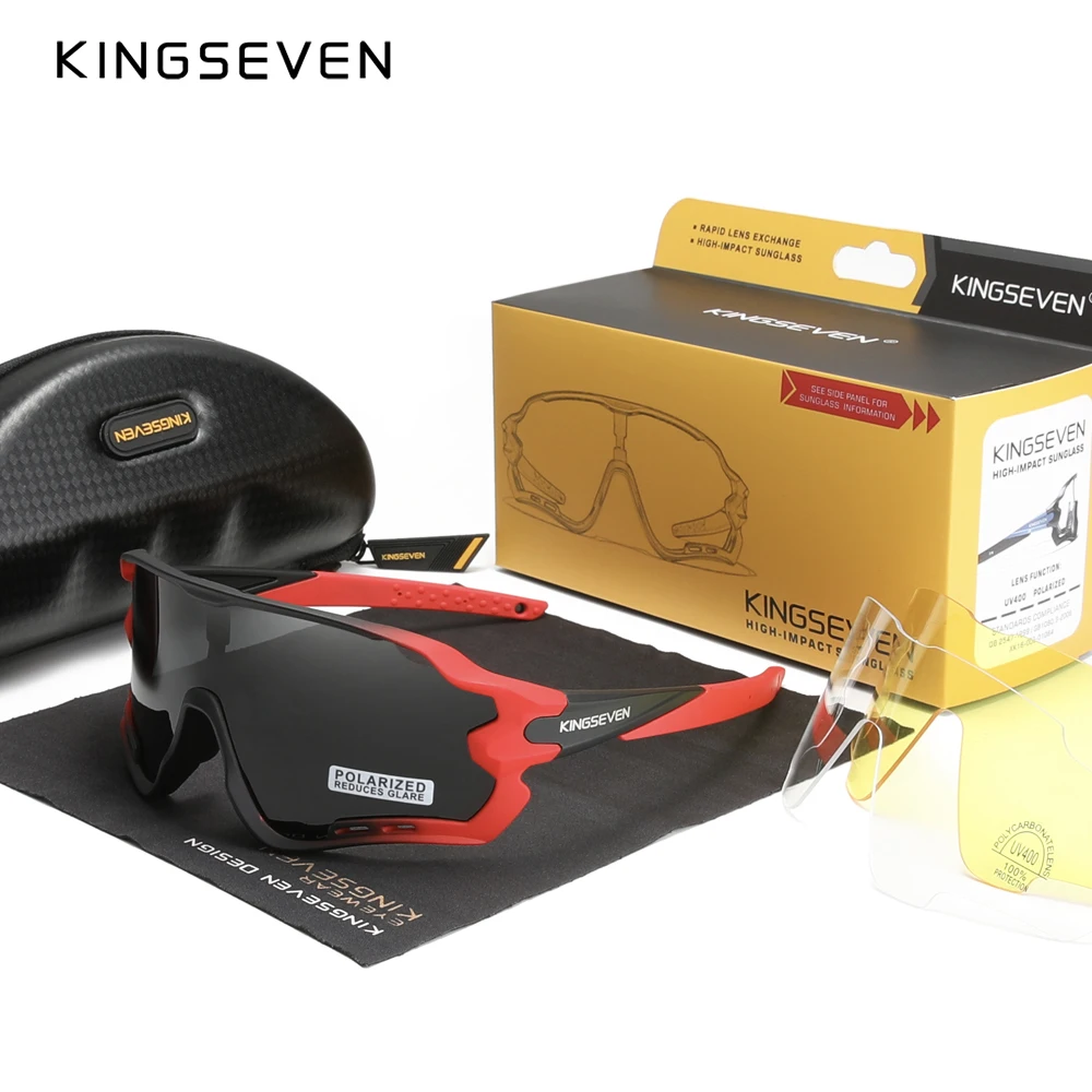 Мужские поляризационные солнцезащитные очки KINGSEVEN 2024 для езды на велосипеде LS-911