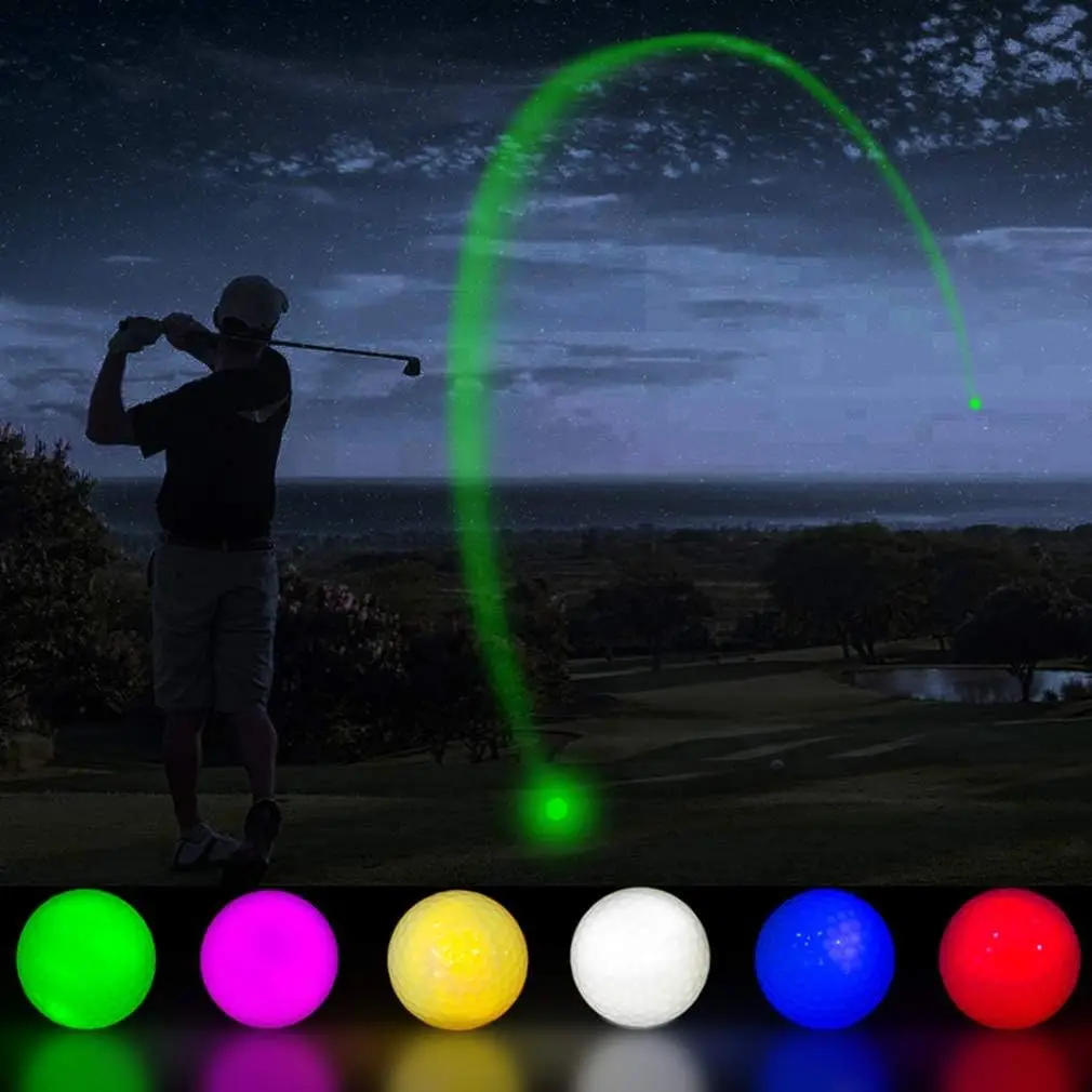 OEM Custom LED Light up Golf Balls Night Sports Tournament Fluorescent Glowing in The Dark Golf Ball Glow in The Dark Golf Balls