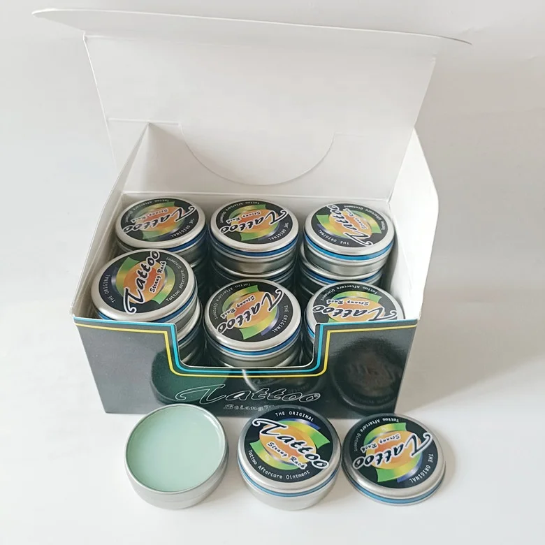 Professional Body Art Private Label Iron Box Anti Scar Skin Recover Gel Lip Brow Ointment Balm to Moisturizing Tattoo Aftercare
