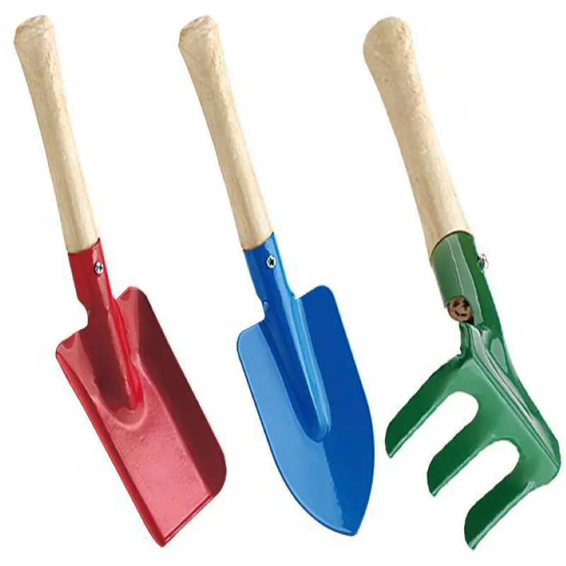 
Wholesale low price 3pcs miniature set kids gardening farm tools 