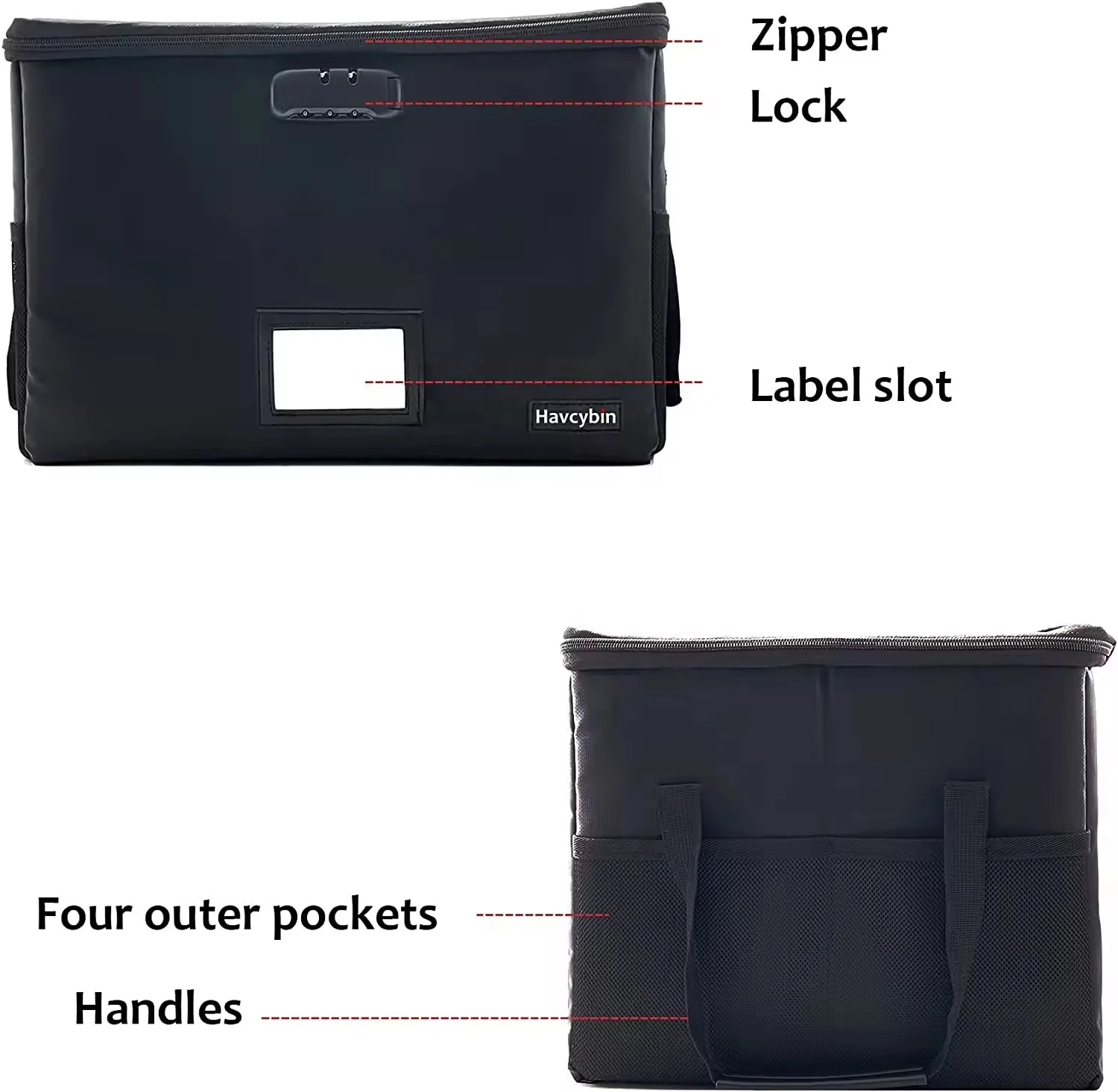 yuyang Classic Design Fireproof Waterproof Dust-Proof Document Storage Box Secure Organized Case File Bin for Important Papers