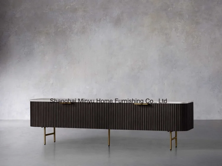 Modern American Style Living Room Furniture Mid century-style TV cabinet Solid W Oak wood Low Media Console