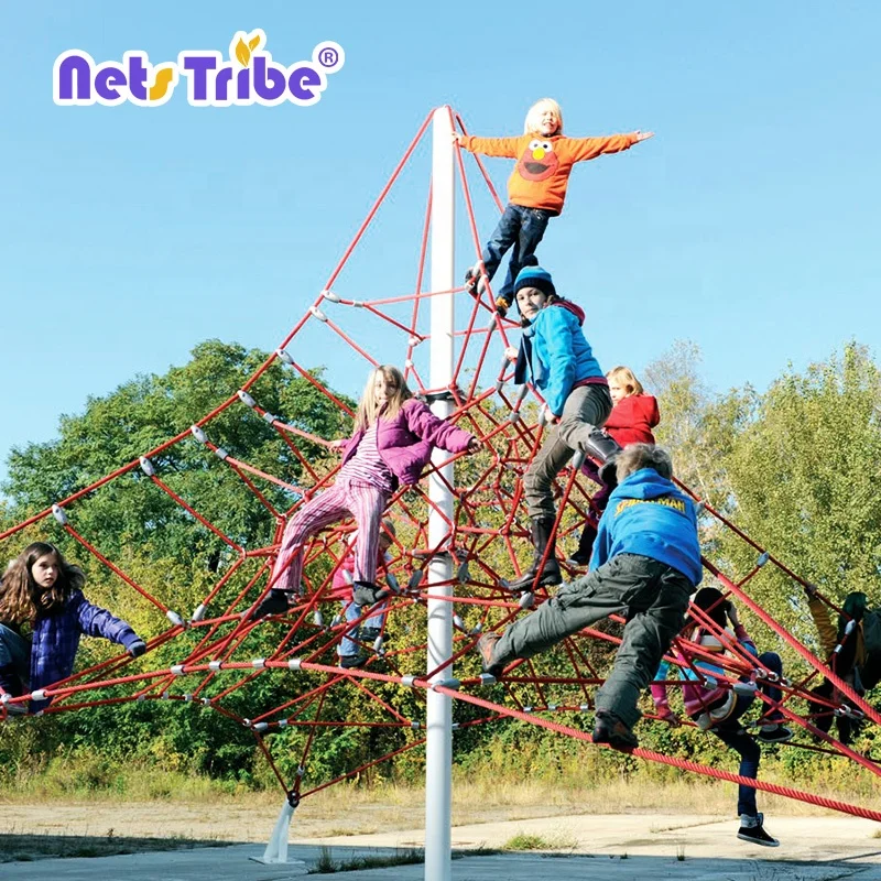 Outdoor Amusement Theme Park Kids Active Rope Pyramid Climbing Net