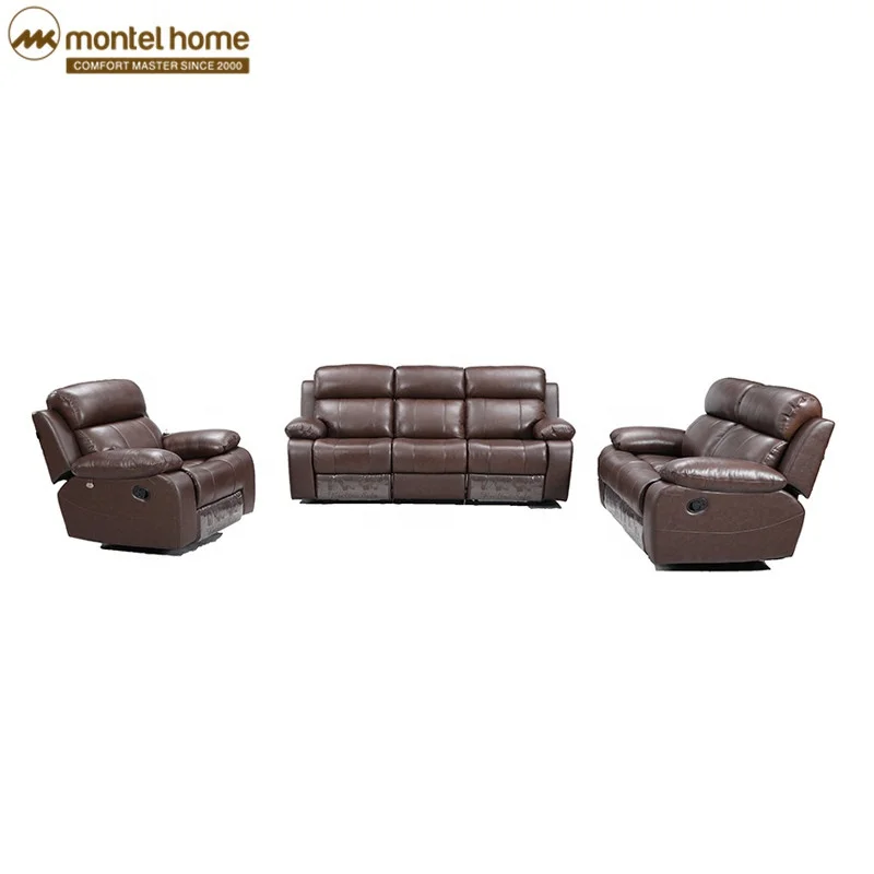 Manual Recliner Sofa Set Modern Italian Leather Recliner Sofa set