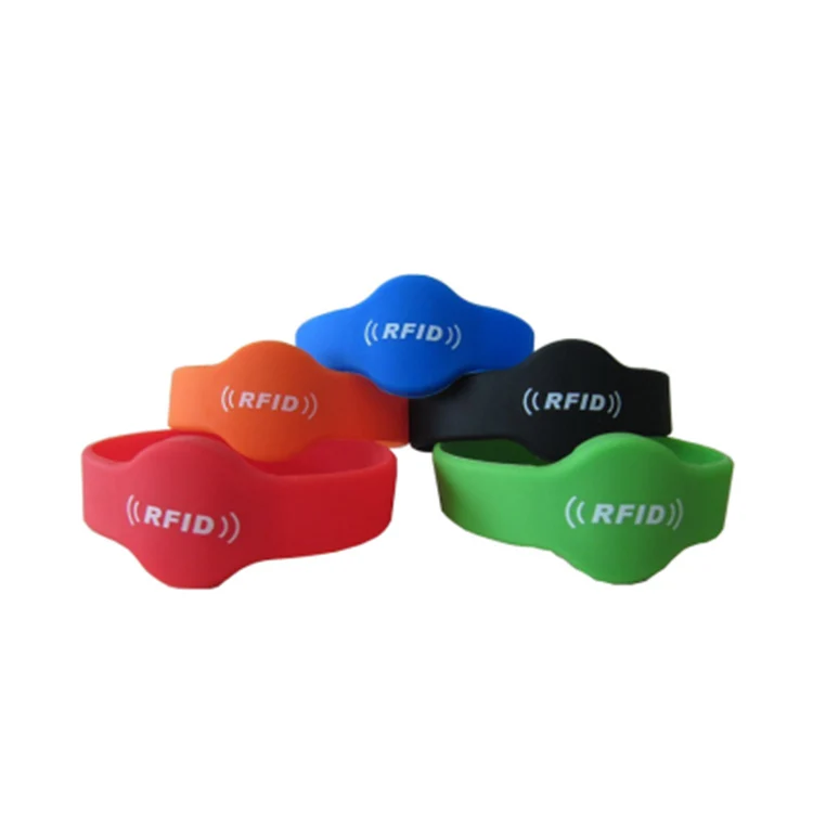 Waterproof 125khz RFID Silicone Wristband One Size 13.56Mhz NFC Rubber Bracelets