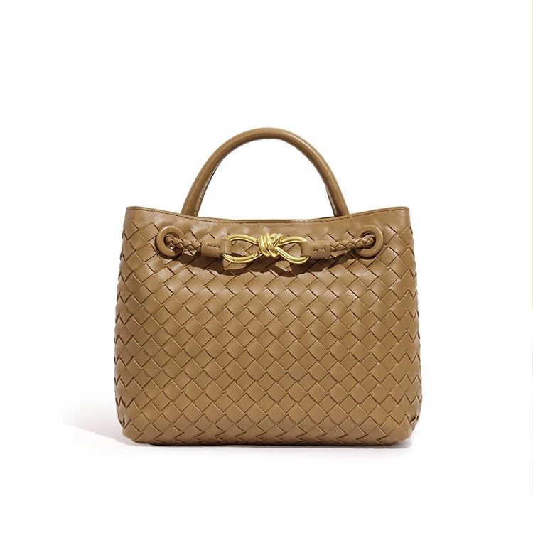 Supplier Wholesale 2024 new Fashion ladies Large hand bag PU Leather Woven Crossbody shoulder bags for women