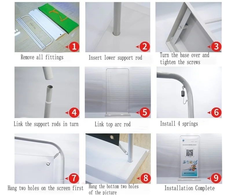 Hot customized advertising retractable aluminium pull up banner stand