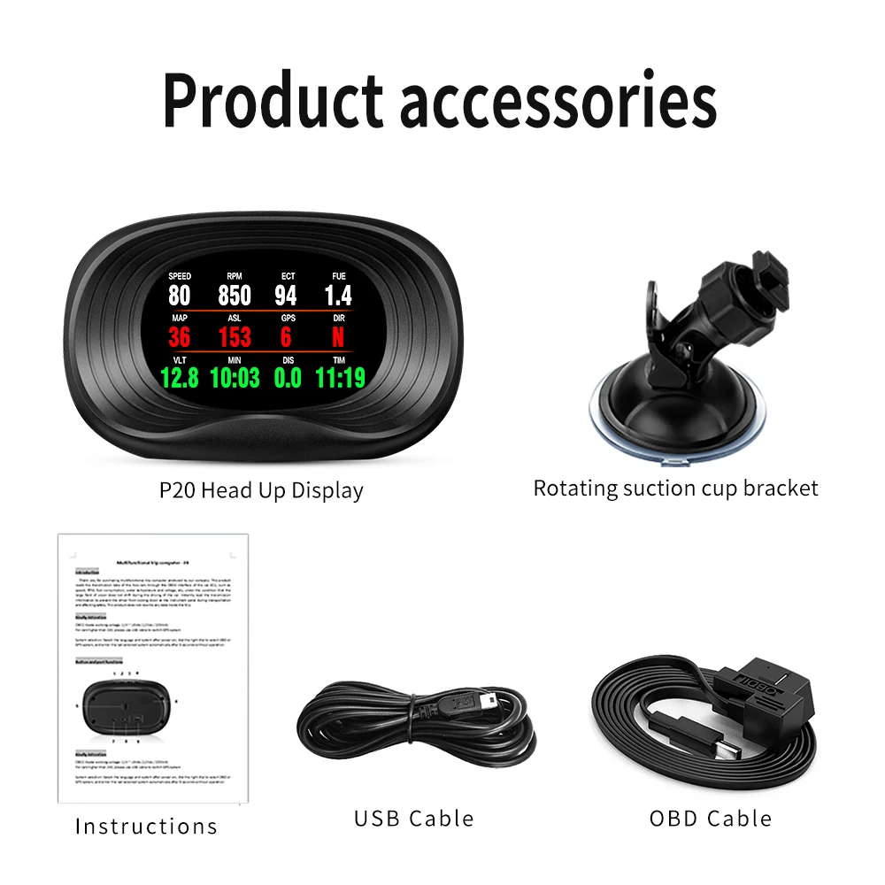 Высококачественная GPS-навигация OBD2 Двухрежимная сигнализация повышенной скорости проекционный дисплей HUD для автомобиля