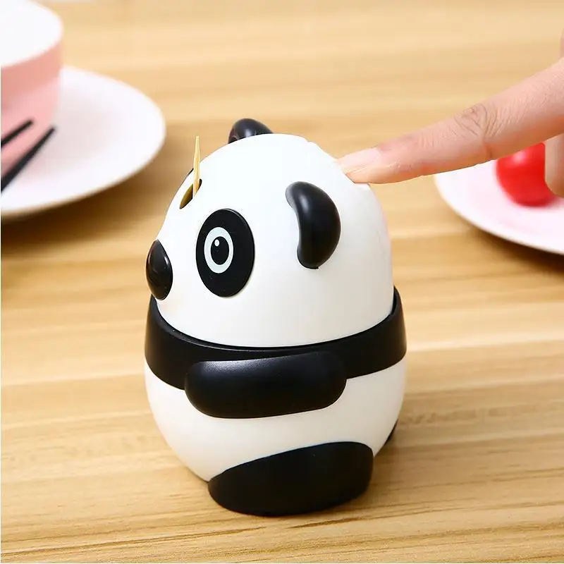 Automatic Toothpick Holder Cartoon Box Fashion Cute Feature Toothpick Holder Kitchen Toothpicks Box