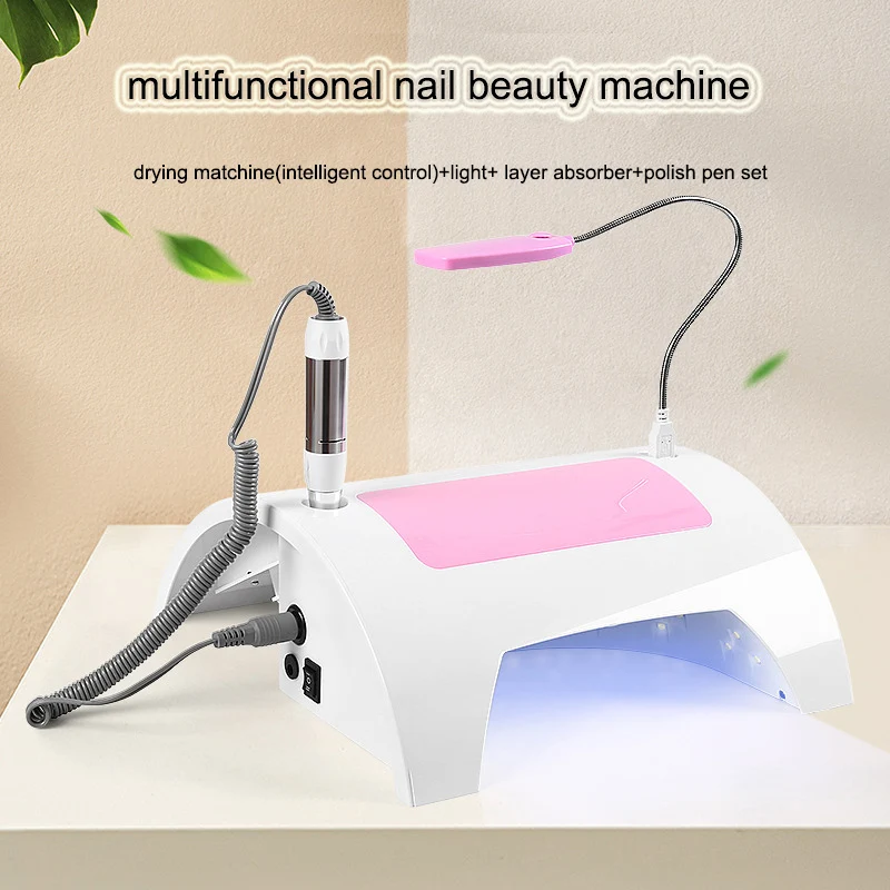 Multi-functional 60W LED UV Lamp Secadores De Unhas Electric Nail Drill Polisher Machine