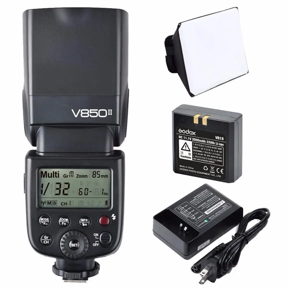 Godox V850II 2.4G GN60 Li-ionBattery Camera Flash Speedlite for Canon  Sony