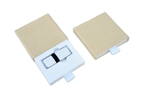  Оптовая продажа ткани льняные usb-накопитель подарочные коробки свадебный пакет usb