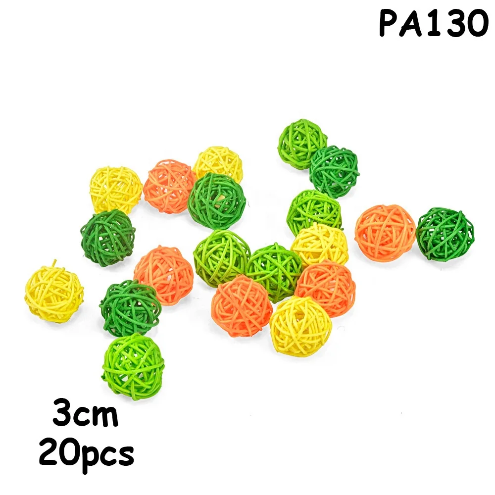 20 Pieces Wicker Rattan Balls Decorative Orbs Vase Fillers for Wedding Baby Shower Party Craft Table Decoration