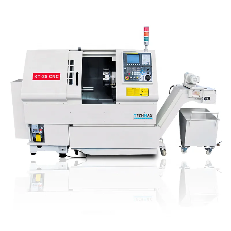 KT25 russian precision used chuck CNC Automatic Lathe machine 6136 Slant bed Swiss CNC Lathe