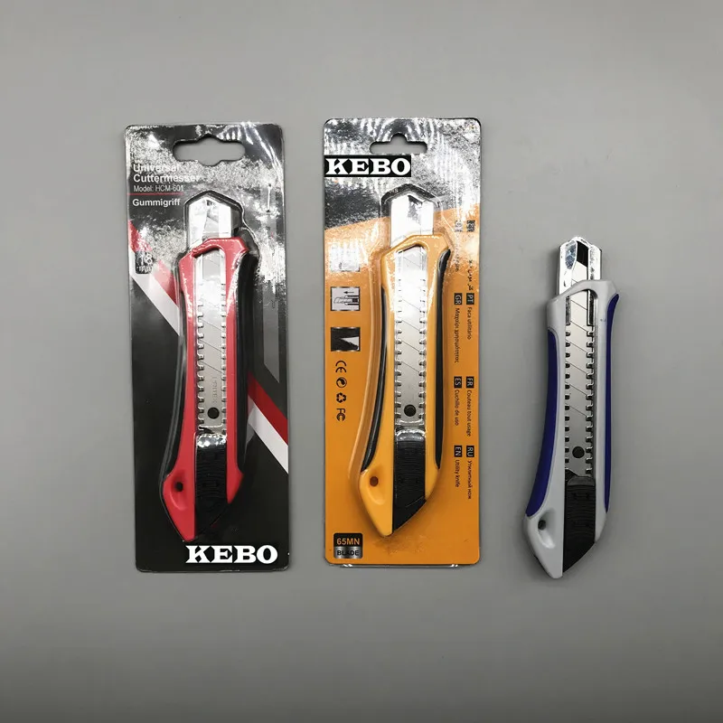 Cheap ABS plastic sliding blade snap off utility safety box cutter knife