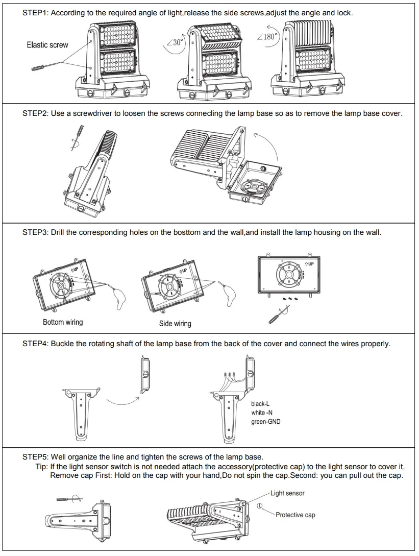 Outdoor IP65 Photocell Sensor Wall Mounted Light 60W 80W 100W 150W 200W 240W Commercial Led Wall Pack Light