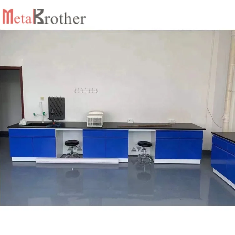 School Student Lab Furniture Chemical Laboratory Workbench steel Wood Laboratory Work Table