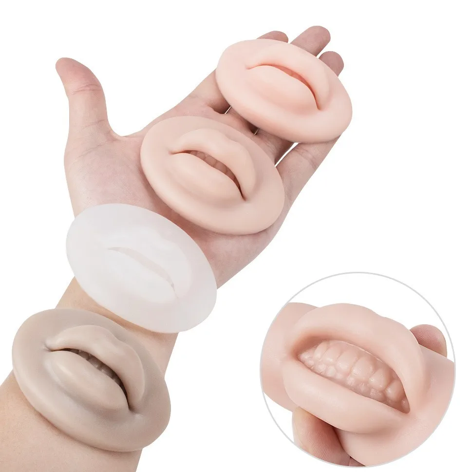 Realistic 3d Lip Open Mouth Practice Silicon Skin Lips Tattoo Practice Skin Artists Human  Microblading  Training Accessories