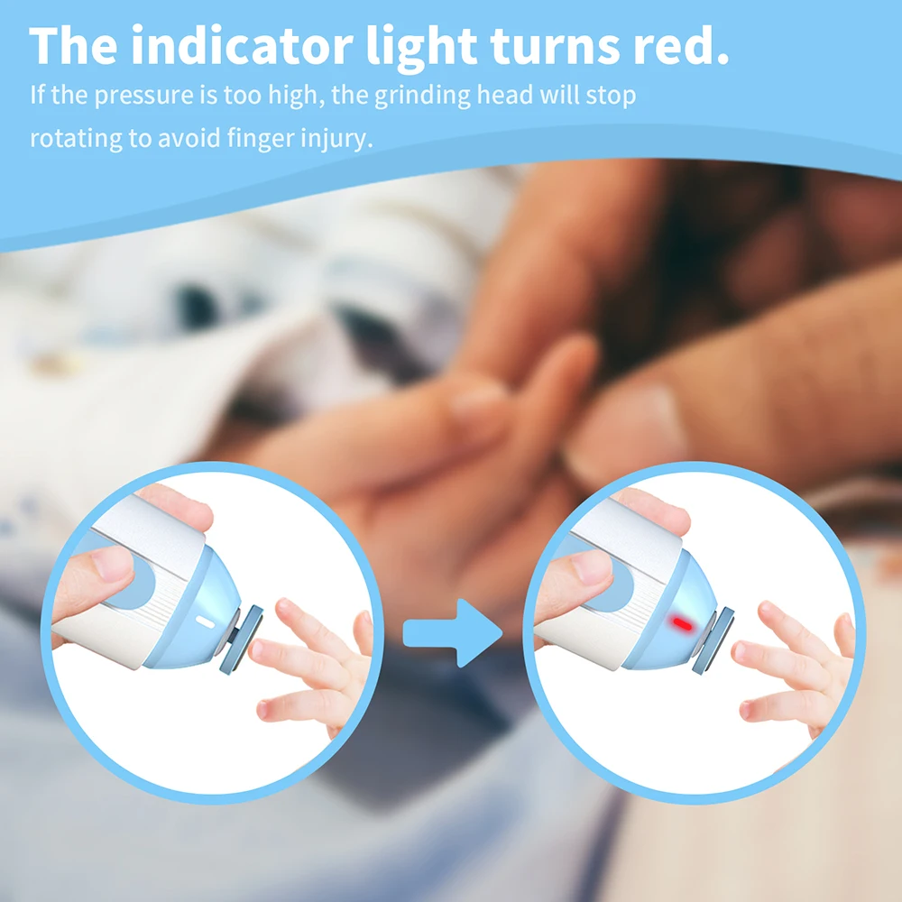 Infant Baby Products Nail Trimmer Safe Speed Adjustable Electric Nail Cutter Kit for All