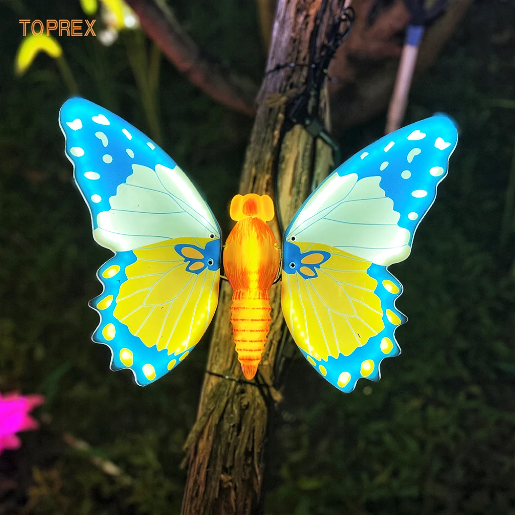2024 Hot Selling Products Landscape Lighting Simulation Dynamics Motif Moving Butterfly Led For Garden Yard Decoration
