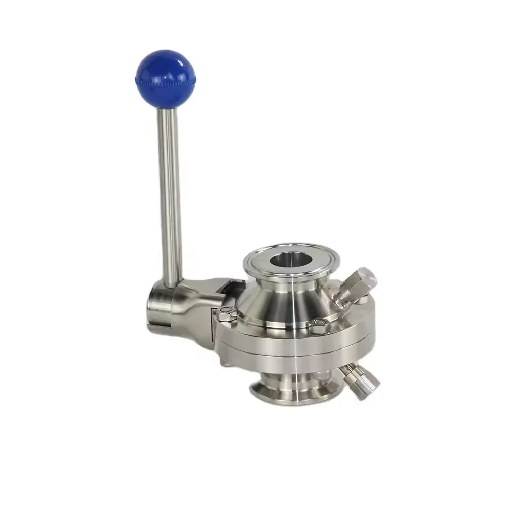 Food Grade Stainless Steel SS304 SS316L Manual Tri Clamp Butterfly-type Ball valve