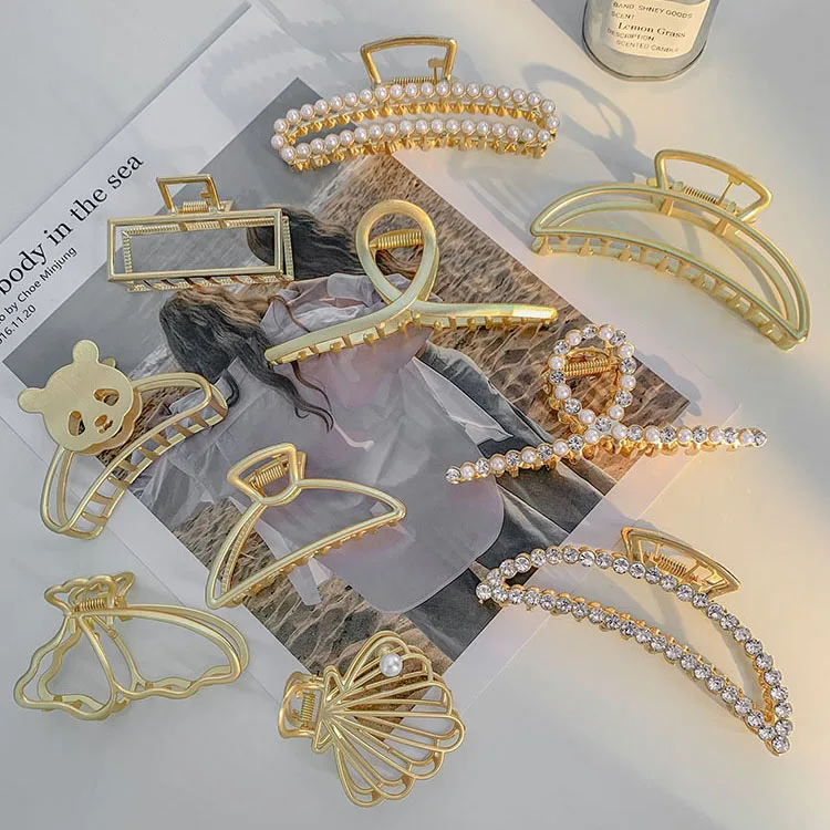 Корейская Ретро металлическая жемчужная алмазная заколка для девочек заколка для волос заколка для женщин