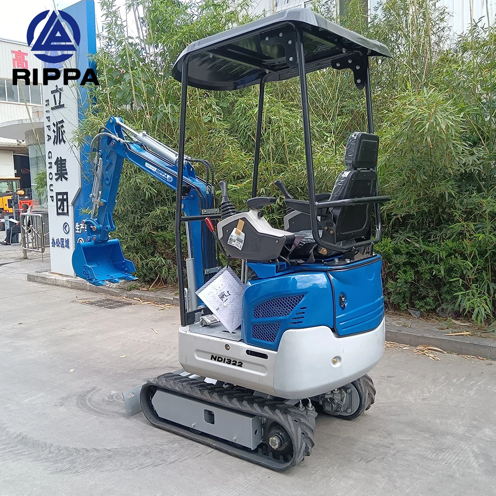 Rippa Mini Excavator 1.4ton Micro Excavator Farm Small Digger Excavator Machine With Spare Parts