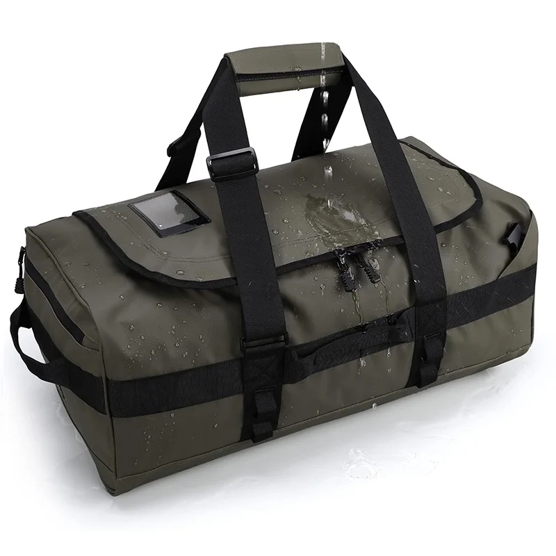 PVC Tarpaulin Gym Sports Travel Water Resistant Backpack Convertible Waterproof Duffle Bag with Straps