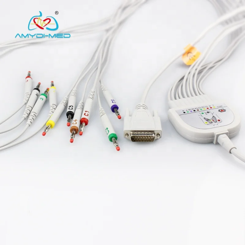  Biocare Contec Nihon Kohden Edan весь набор DB15 Pin EKG кабель грудь всасывания Bule и Limb