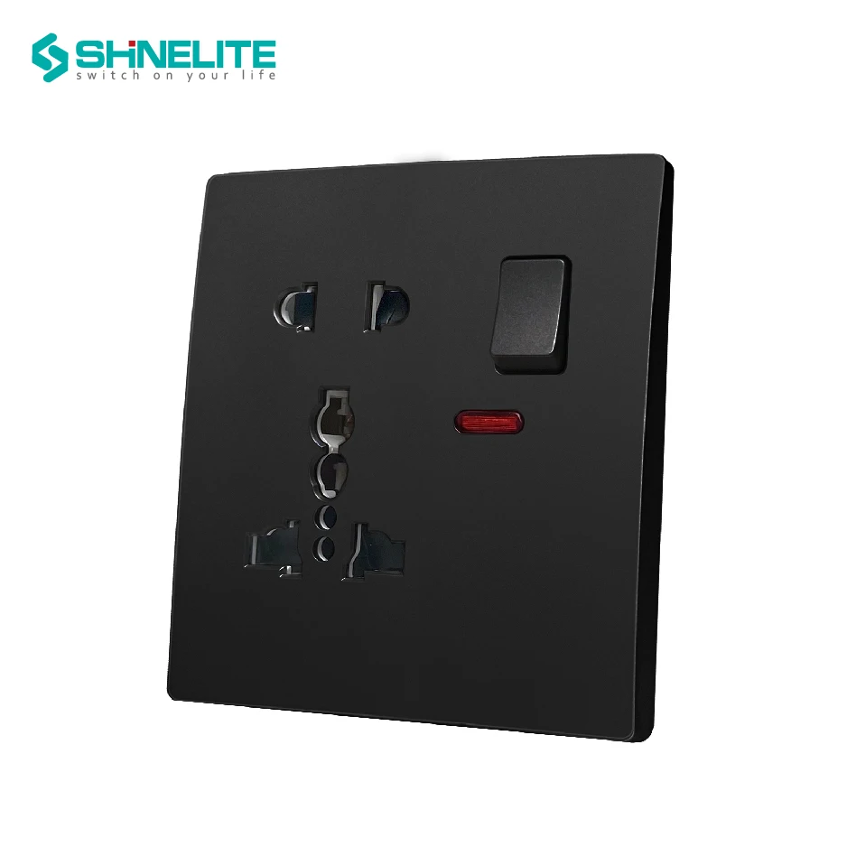 Royal 5 Pin Socket Switch Universal Socket Anti Fire Safety Door Wall Socket Decoration