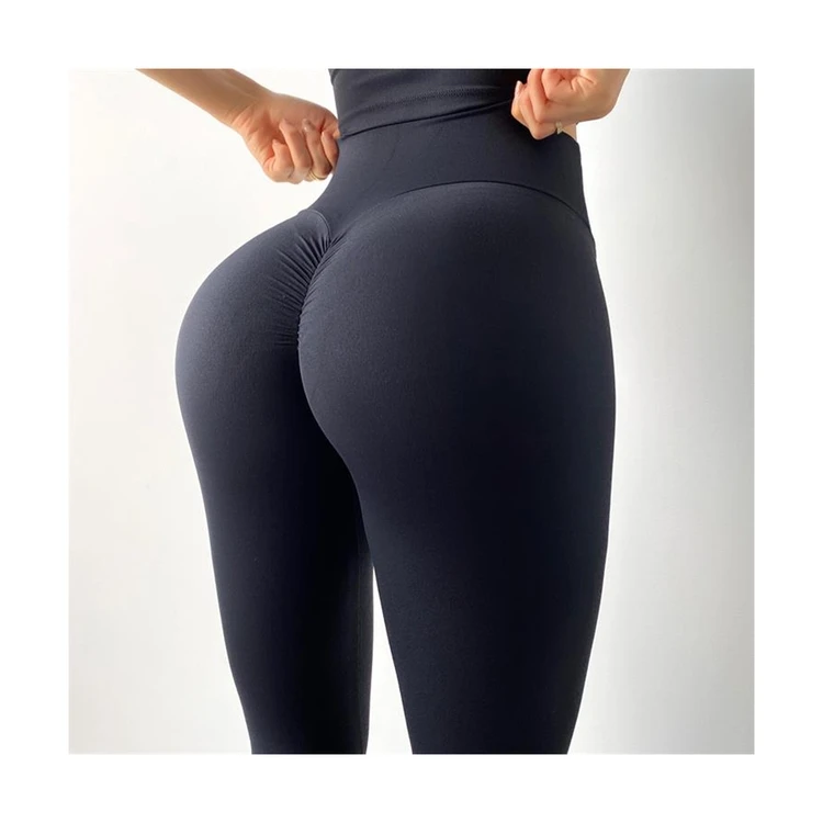 Scrunch Butt Lift Workout Leggings High Quality Naked-Feel Tummy Control Yoga Pant Female High Waist Gym V Shape Leggings