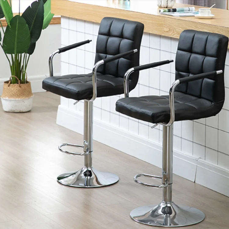 Commercial Bar Furniture Wholesale Leather Barstool High Bar Stool Chairs With Backrest