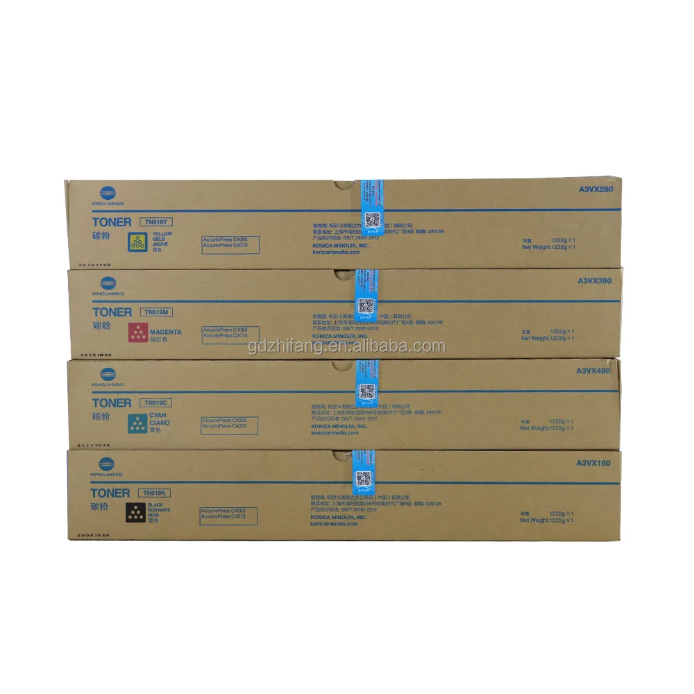 A3VX180/280/380/480 Zhifang оригинальный тонер для Konica Minolta C4070 C4080 TN619