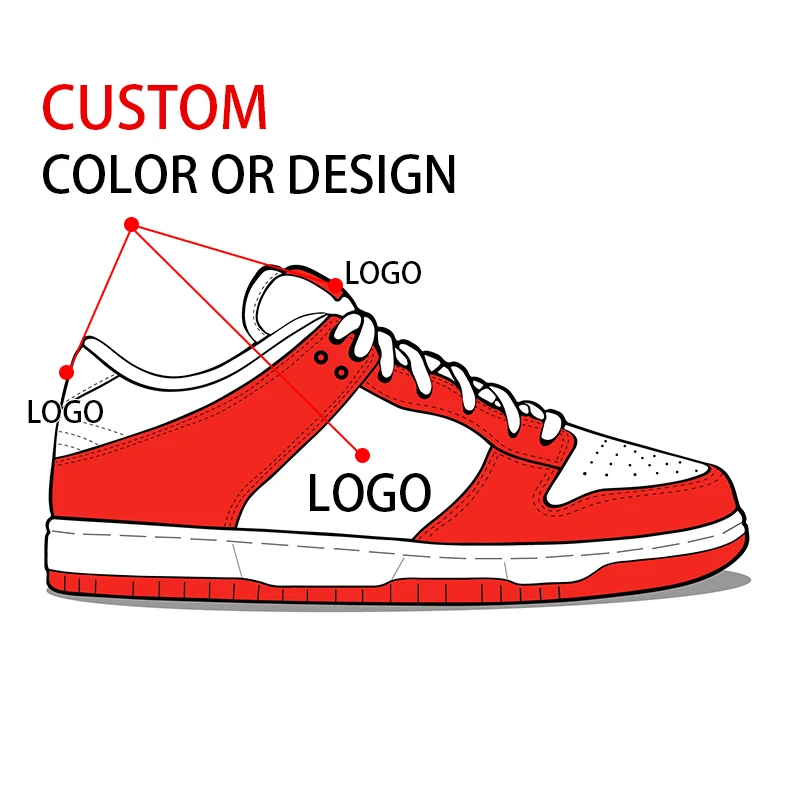 Original Customize Men Blank Skateboard Manufacturer Cheap Inflatable NK Custom SB High Low Cut Sole Leather Sneaker Shoes