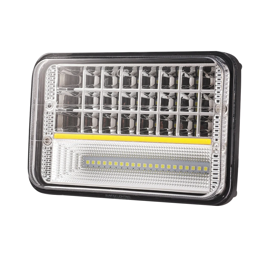 
Newest High Power Square Angel Eyel DRL Fog 4X6 LED Headlight,24 Volt 4X6 Truck Led Lights 
