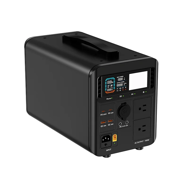 Outdoor Camping Lifepo4 Lithium Battery 700w Solar Banks Portable Ac Power Generator Stations