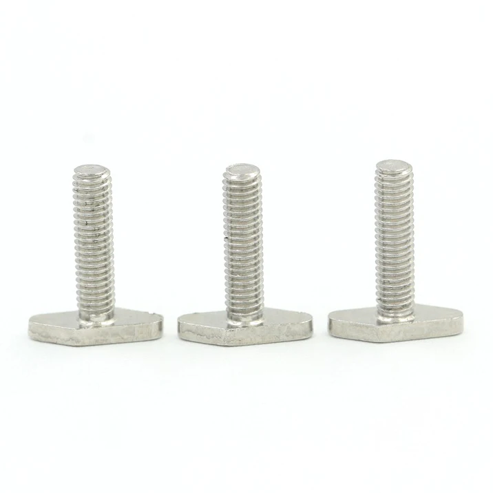 Hardware Manufacture Carbon Steel Special Head Bolts Screws Rectangle Square Head T Shape Bolt M4 M3 M7 M16 Threads Galvanized
