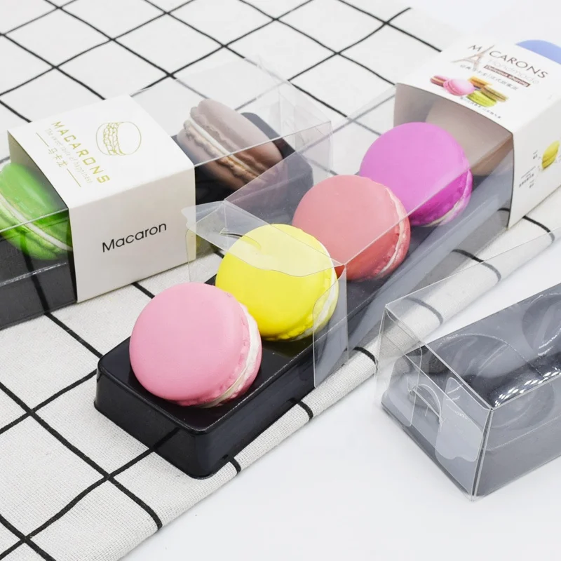 Luxury candy Cake Chocolate cookie plastic packaging box transparent Macaroon Drawer  box