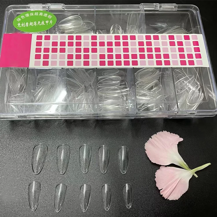 Nail art Tips Display Water Drop Shape Clear Natural Color Chart Display Manicure Nail Tips