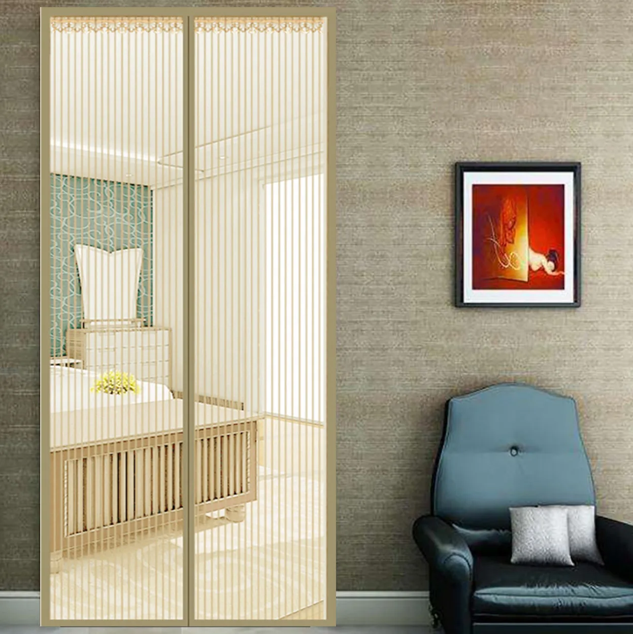 Главные двери для балкона и кухни полноразмерная сетка занавесок на липучке магнитная защиты от