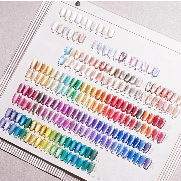Super Bright Effect Dynamic Crystal Pearl Cat Eye Magnetic Gel Vegan Nail Polish Soak Off Uv Led Nail Arts Gel Varnish