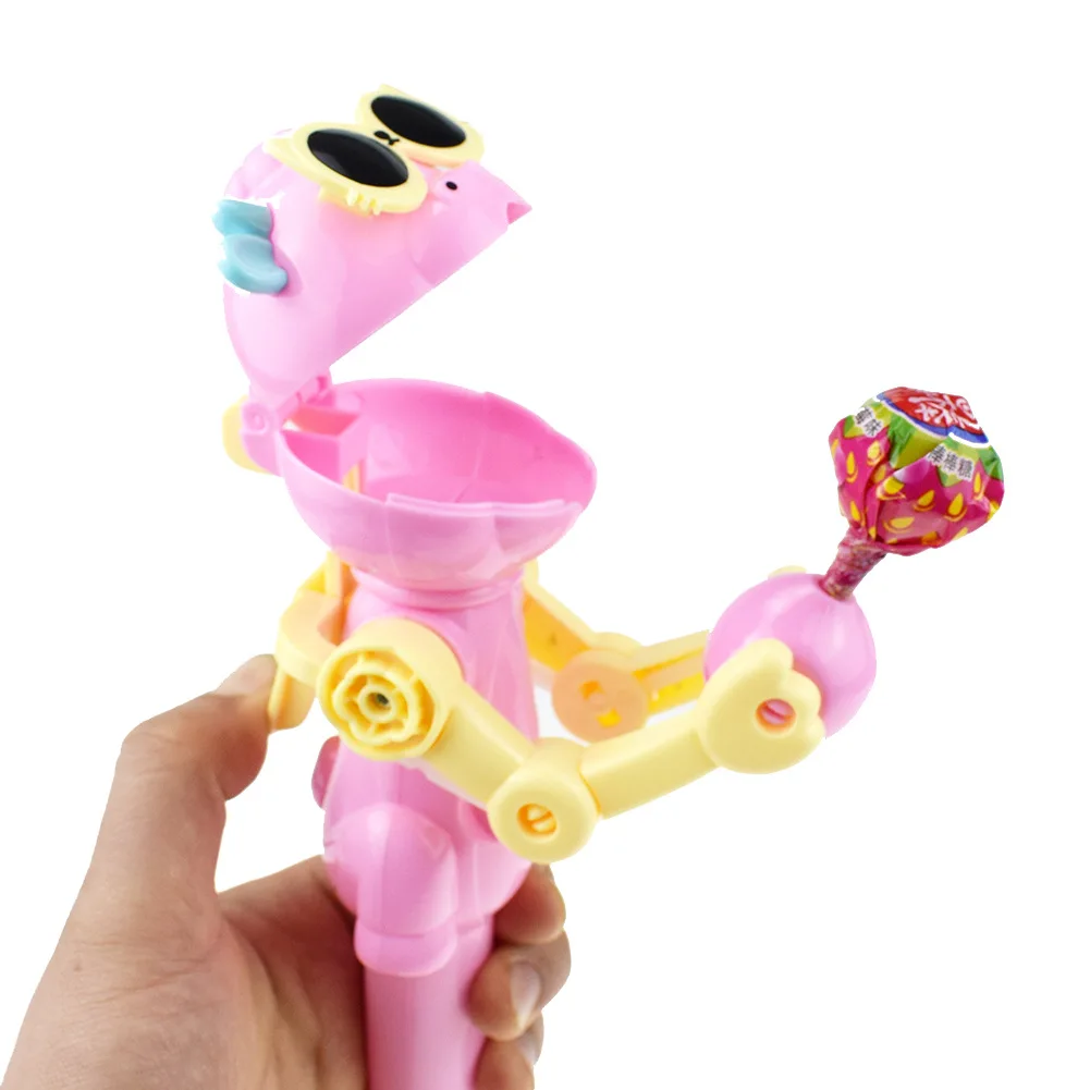 S152 Dinosaur Lollipop Robot Creative Trick Candy Eating Robot  Sweets Candy Dinosaur  Lollipop