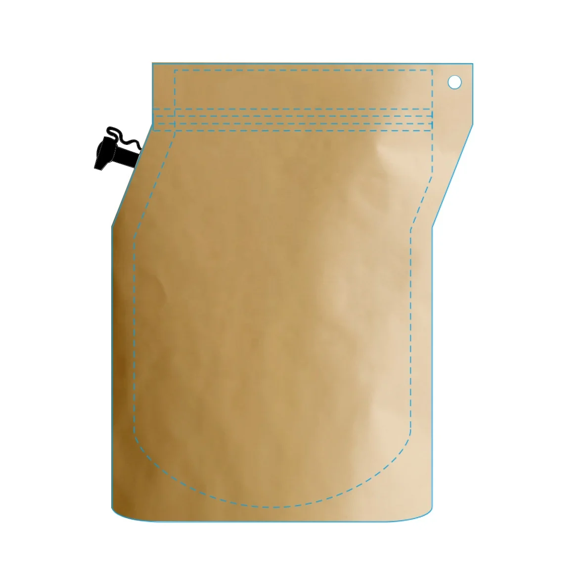 HeShun Custom Small Quantity Stock Bags Spout Tea Packaging With Coffee Brewer In A Bag