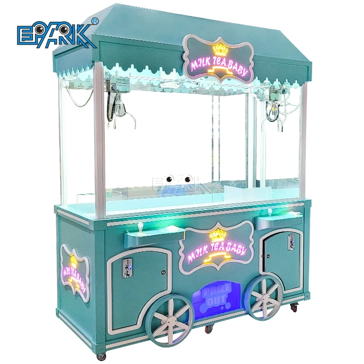 Indoor Amusement Park Coin Operatyed Coin Pusher Claw Machine For 2 Kids